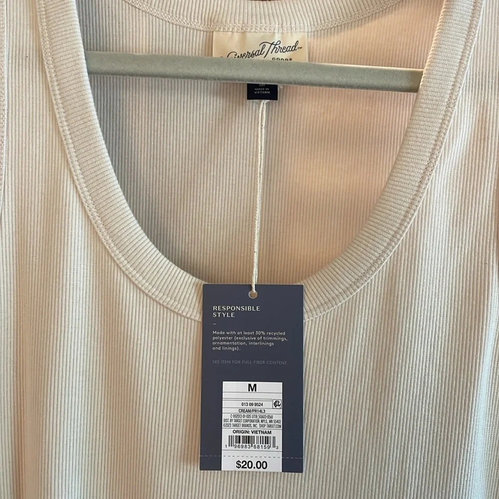 Universal Thread Cream Ribbed Dress - Picture 3 of 4